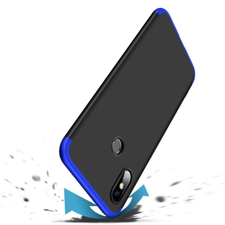 Защитный чехол GKK Double Dip Case для Xiaomi Mi 8 - Black / Blue (139861BL) Защитный чехол GKK Double Dip Case для Xiaomi Mi 8 - Black / Blue: фото 3 из 14