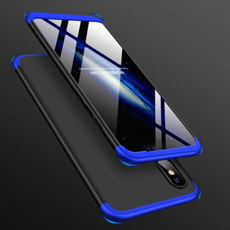 Защитный чехол GKK Double Dip Case для Xiaomi Mi 8 - Black / Blue (139861BL) Защитный чехол GKK Double Dip Case для Xiaomi Mi 8 - Black / Blue: фото 5 из 14