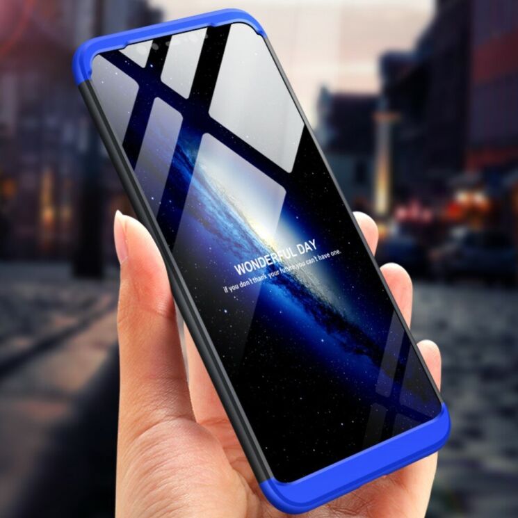 Защитный чехол GKK Double Dip Case для Xiaomi Mi 8 - Black / Blue (139861BL) Защитный чехол GKK Double Dip Case для Xiaomi Mi 8 - Black / Blue: фото 4 из 14