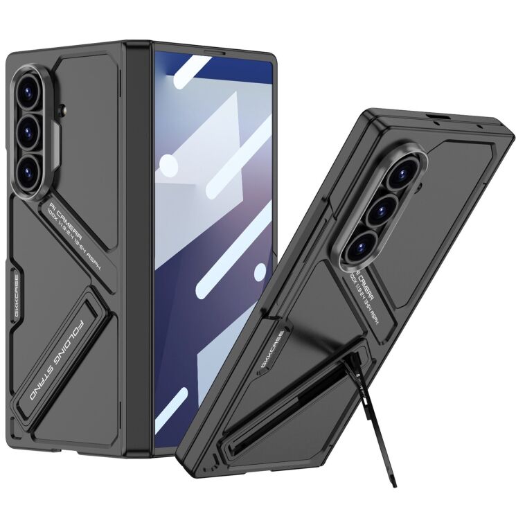 Захисний чохол GKK Kickstand Shield для Samsung Galaxy Fold 7 - Black: фото 1 з 11