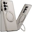 Защитный чехол GKK Leather MagSafe для Samsung Galaxy S26 Ultra (S948) - Titanium Grey (408512TH)