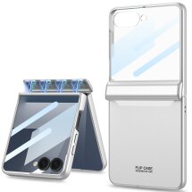 Защитный чехол GKK Magnetic Fold для Samsung Galaxy Flip 7 - Silver: фото 1 из 8