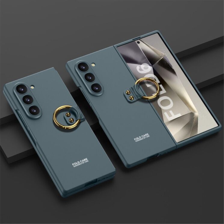 Защитный чехол GKK Ring Holder для Samsung Galaxy Fold 6 - Green: фото 2 из 11