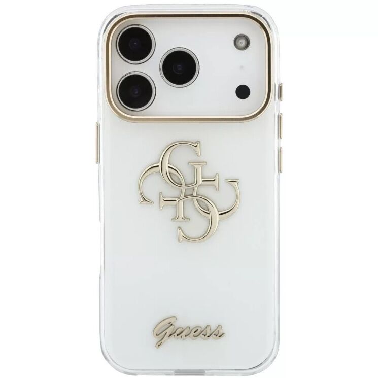 Защитный чехол Guess IML 4G Script Metal для iPhone 18 Pro Max / 17 Pro Max (GUHCP18X5HC4MLSH) - White (423961W) Защитный чехол Guess IML 4G Script Metal для iPhone 18 Pro Max / 17 Pro Max (GUHCP18X5HC4MLSH) - White: фото 2 из 7