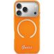 Защитный чехол Guess IML Script Metal MagSafe для iPhone 17 Pro (GUHMP17L5HTCSMSO) - Orange (403263O). Фото 2 из 9
