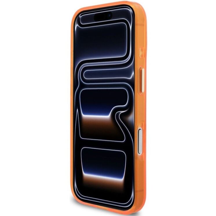 Защитный чехол Guess IML Script Metal MagSafe для iPhone 17 Pro (GUHMP17L5HTCSMSO) - Orange: фото 5 из 9
