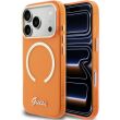Защитный чехол Guess IML Script Metal MagSafe для iPhone 17 Pro (GUHMP17L5HTCSMSO) - Orange (403263O)