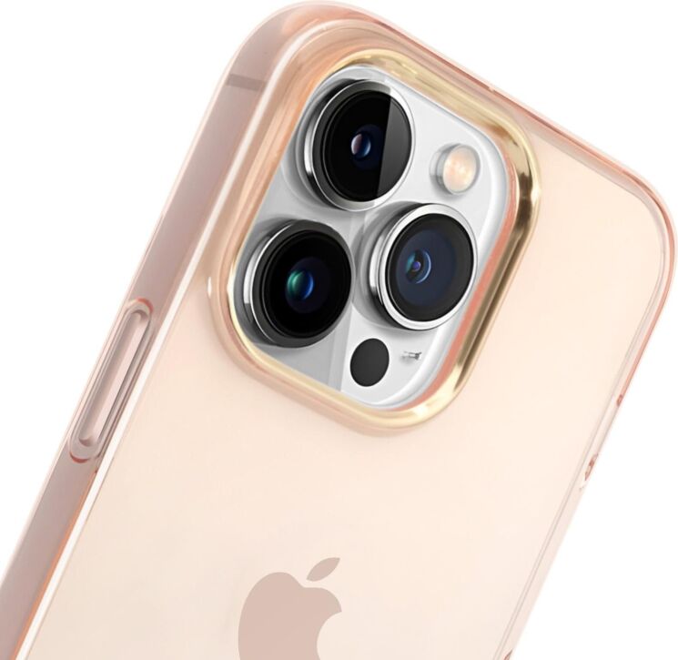 Защитный чехол Guess Translucent Pearl Strap для Apple iPhone 14 Pro Max (GUHCP14XHGCOHP) - Pink: фото 5 из 8