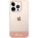 Защитный чехол Guess Translucent Pearl Strap для Apple iPhone 14 Pro Max (GUHCP14XHGCOHP) - Pink (306855P). Фото 3 из 8