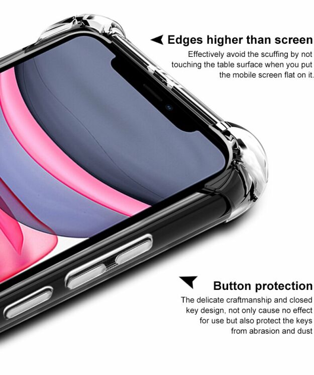 Защитный чехол IMAK Airbag MAX Case для Apple iPhone 11 - Transparent: фото 9 из 12