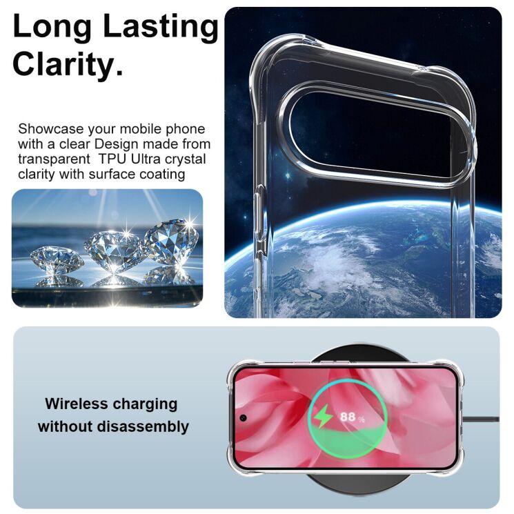 Захисний чохол IMAK Airbag MAX Case для Google Pixel 10 Pro XL - Transparent: фото 7 з 7