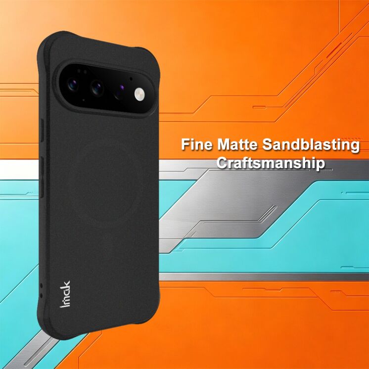 Захисний чохол IMAK Airbag Sand Case with MagSafe для Google Pixel 11 - Matte Black: фото 6 з 11