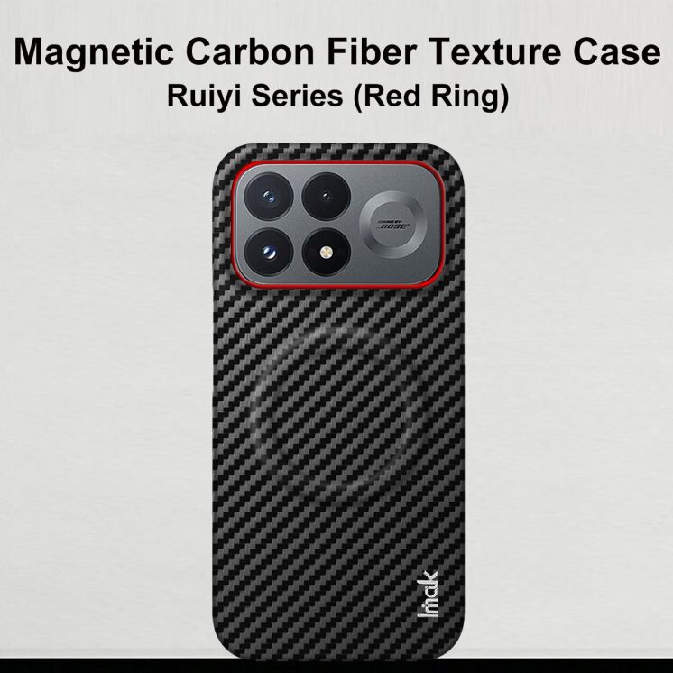 Захисний чохол IMAK Carbon Guard with MagSafe для Xiaomi Poco F9 Pro - Carbon Fiber: фото 3 з 9