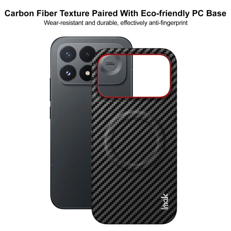 Захисний чохол IMAK Carbon Guard with MagSafe для Xiaomi Poco F9 Pro - Carbon Fiber: фото 6 з 9