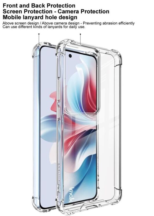 Защитный чехол IMAK Space Shield для OPPO Reno 11F - Transparent: фото 7 из 9