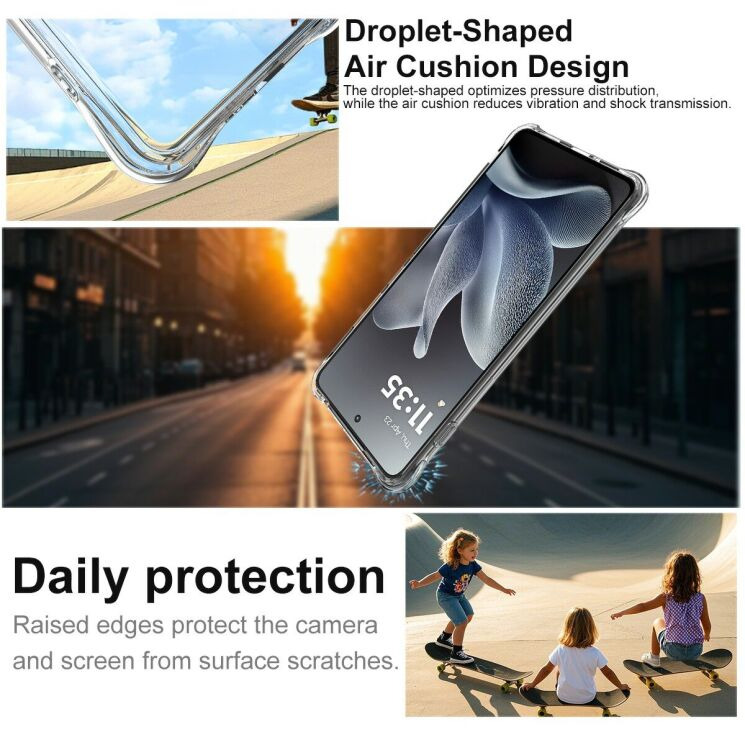 Защитный чехол IMAK Space Shield MagSafe для Motorola Edge 70 - Transparent: фото 6 из 10