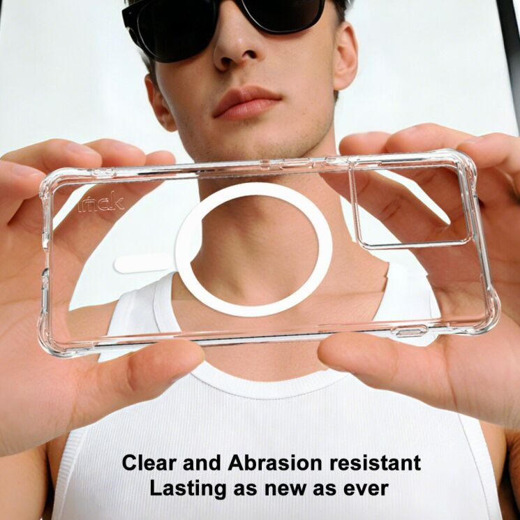 Защитный чехол IMAK Space Shield MagSafe для Motorola Edge 70 - Transparent: фото 4 из 10