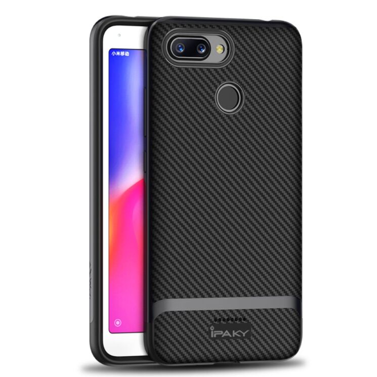 Захисний чохол IPAKY Carbon Fiber для Xiaomi Redmi 6 - Black: фото 1 з 11