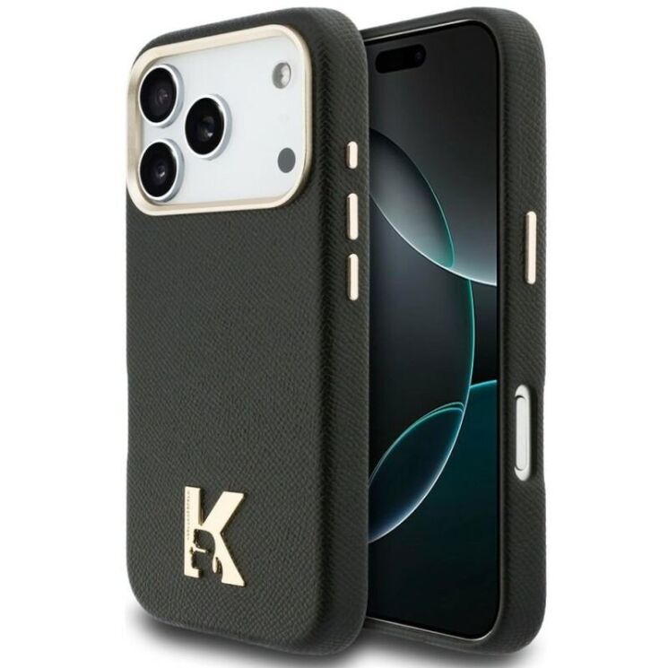 Захисний чохол Karl Lagerfeld Karl Head Logo MagSafe для iPhone 17 Pro (KLHMP17L5PGFKHGK) - Black: фото 1 з 8