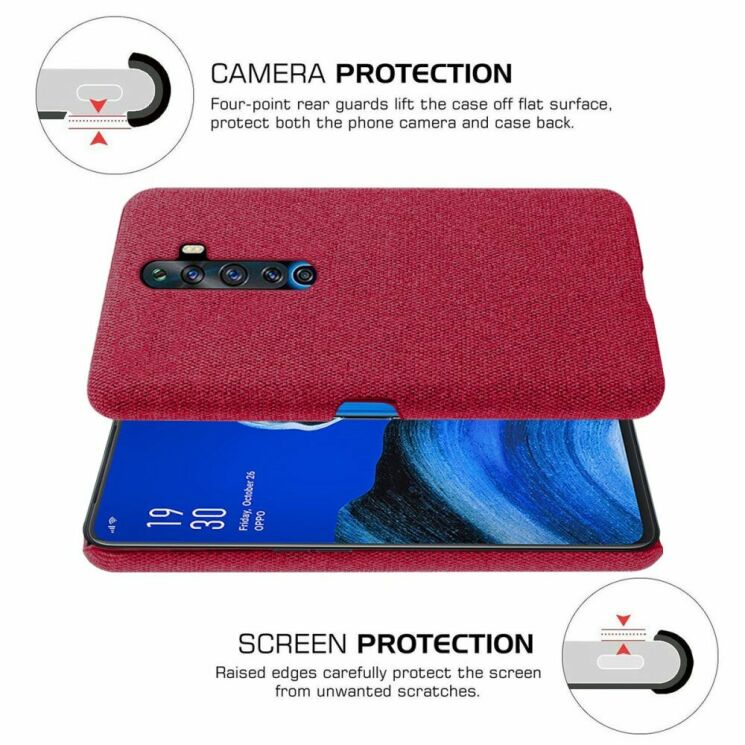Защитный чехол KSQ Cloth Style для OPPO Reno 2Z - Red: фото 5 из 5