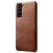 Защитный чехол KSQ Leather Cover для Samsung Galaxy S22 Plus - Brown (290306Z)