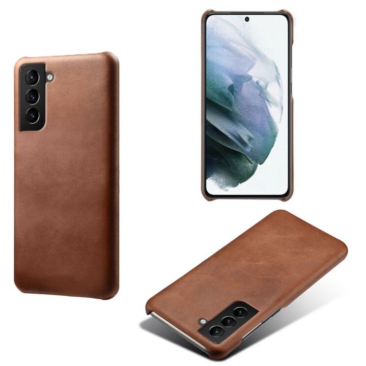 Защитный чехол KSQ Leather Cover для Samsung Galaxy S22 Plus - Brown: фото 2 из 4