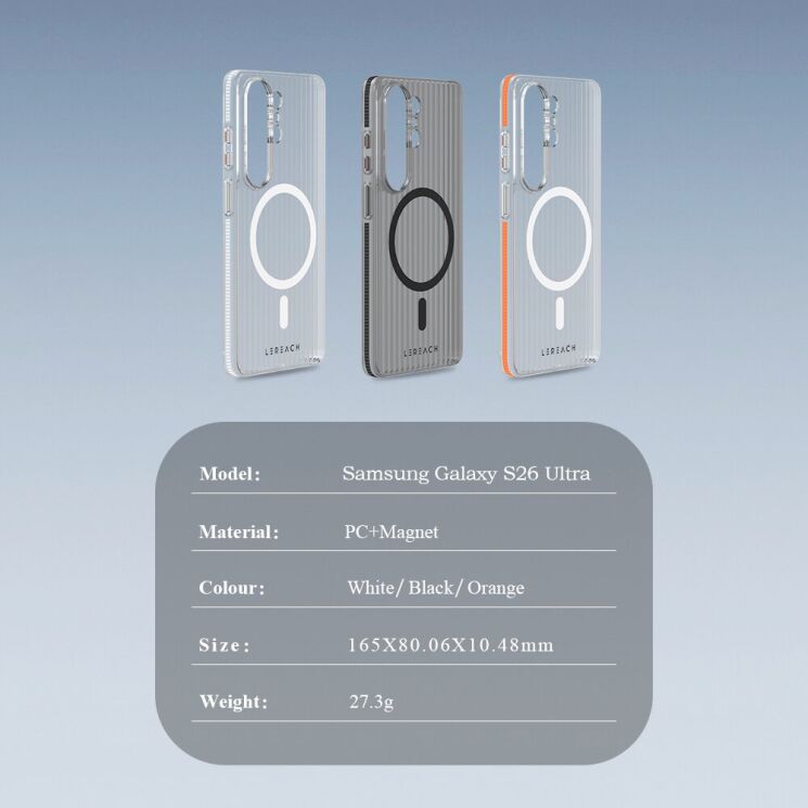 Захисний чохол LEREACH TOC Magnetic для Samsung Galaxy S26 Ultra - Black (404445B) Захисний чохол LEREACH TOC Magnetic для Samsung Galaxy S26 Ultra - Black: фото 11 з 11