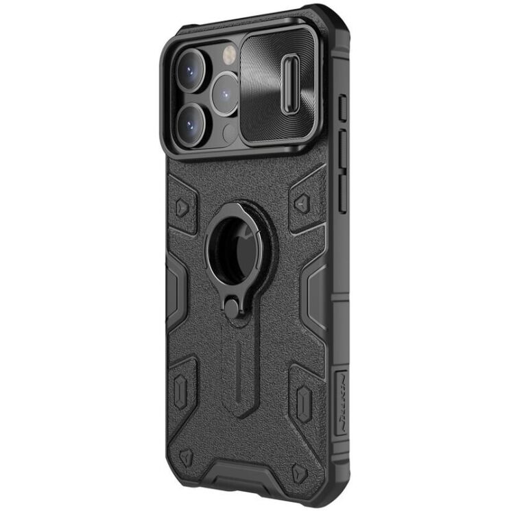 Защитный чехол NILLKIN CamShield Armor для Apple iPhone 15 Pro Max - Black: фото 2 из 17