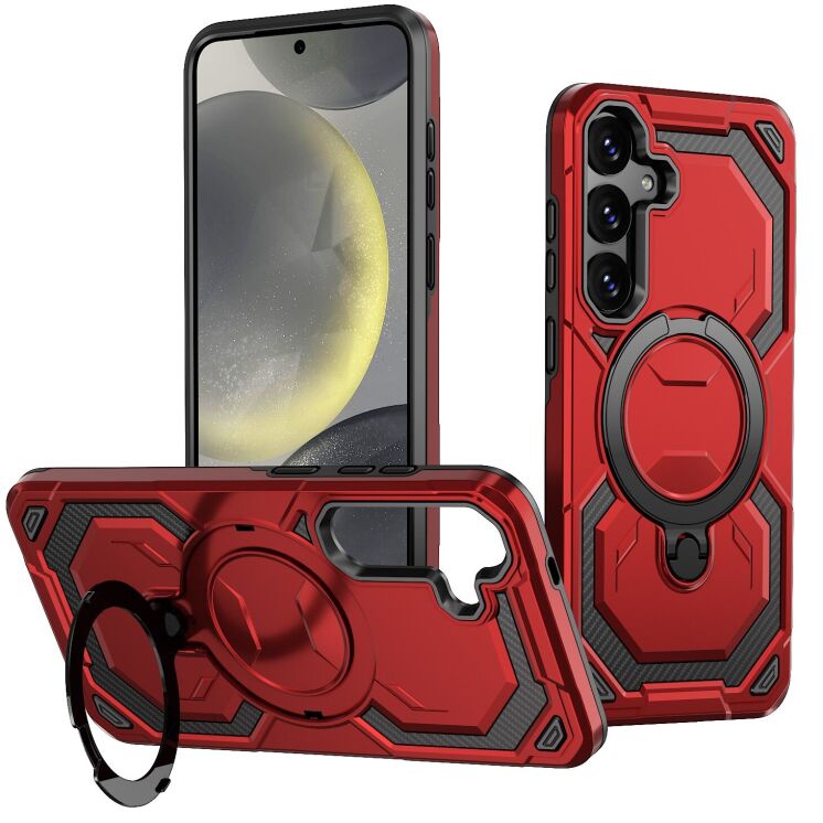 Защитный чехол Reframe Hybrid Magnetic для Samsung Galaxy S25 Plus (S936) - Red: фото 1 из 7