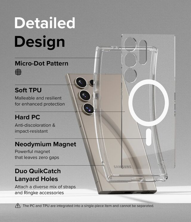 Захисний чохол Ringke Fusion Magnetic для Samsung Galaxy S24 Ultra (S928) 8809961783586 - Clear: фото 12 з 17