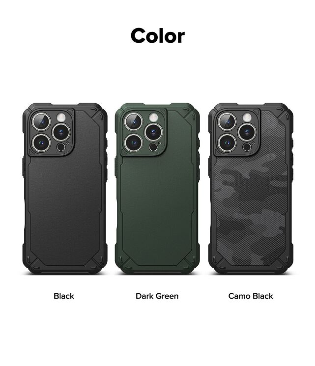 Защитный чехол Ringke Rugged Gear для iPhone 16 Pro Max (8800274963528) - Dark Green (379974DG) Защитный чехол Ringke Rugged Gear для iPhone 16 Pro Max (8800274963528) - Dark Green: фото 13 из 13