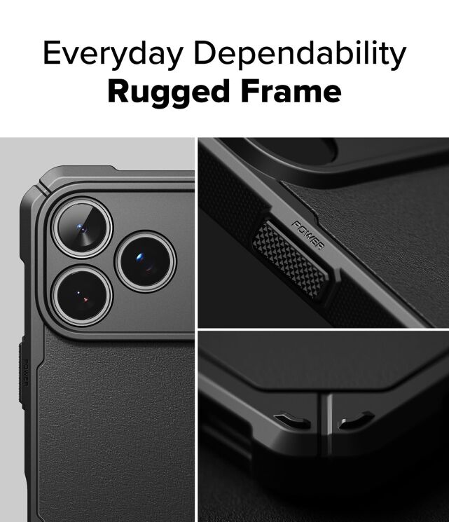 Захисний чохол Ringke Rugged Gear для iPhone 17 Pro Max (8800328810532) - Black: фото 4 з 12
