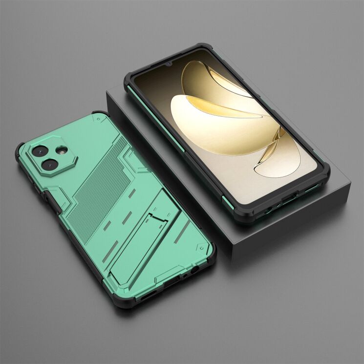 Захисний чохол з підставкою Deexe Bibercas для Samsung Galaxy A07 (A075) - Green: фото 5 з 7