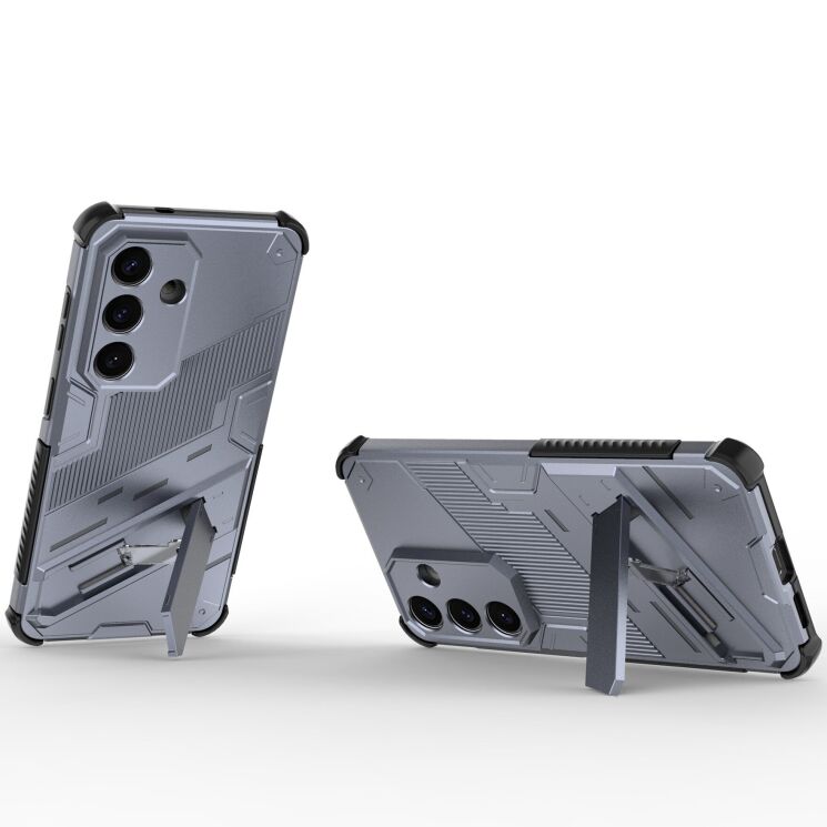 Захисний чохол з підставкою Deexe Bibercas для Samsung Galaxy S26 Plus (S947) - Grey: фото 2 з 9