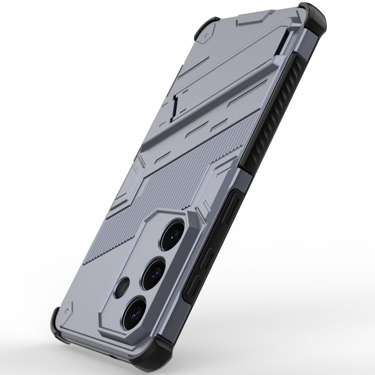 Захисний чохол з підставкою Deexe Bibercas для Samsung Galaxy S26 Plus (S947) - Grey: фото 3 з 9