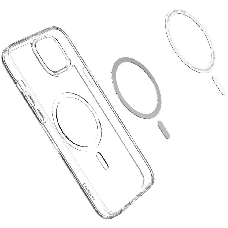 Защитный чехол Spigen (SGP) Crystal Hybrid (MagFit) для Apple iPhone 14 (ACS04682) - Clear: фото 8 из 12