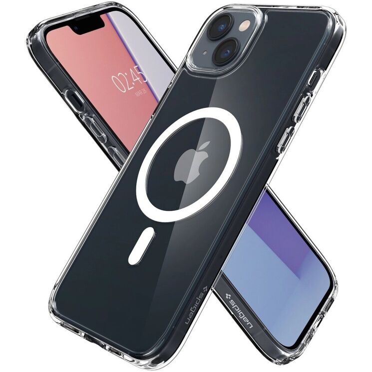 Защитный чехол Spigen (SGP) Crystal Hybrid (MagFit) для Apple iPhone 14 (ACS04682) - Clear: фото 6 из 12