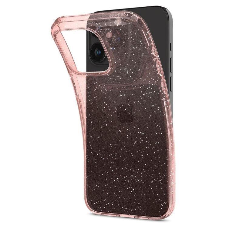 Защитный чехол Spigen (SGP) Liquid Crystal Glitter для Apple iPhone 15 Pro Max - Rose Quartz: фото 3 из 17