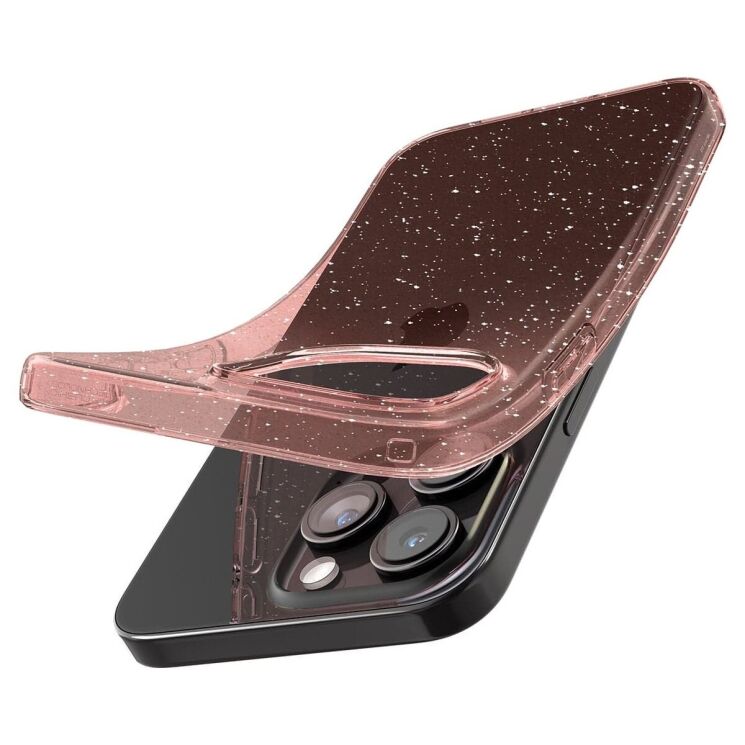 Защитный чехол Spigen (SGP) Liquid Crystal Glitter для Apple iPhone 15 Pro Max - Rose Quartz: фото 2 из 17