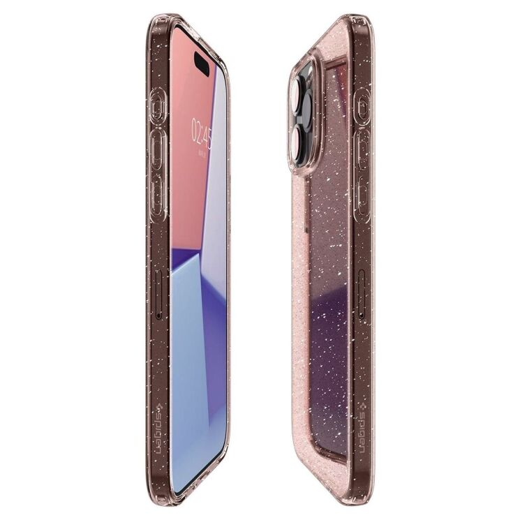 Защитный чехол Spigen (SGP) Liquid Crystal Glitter для Apple iPhone 15 Pro Max - Rose Quartz: фото 7 из 17