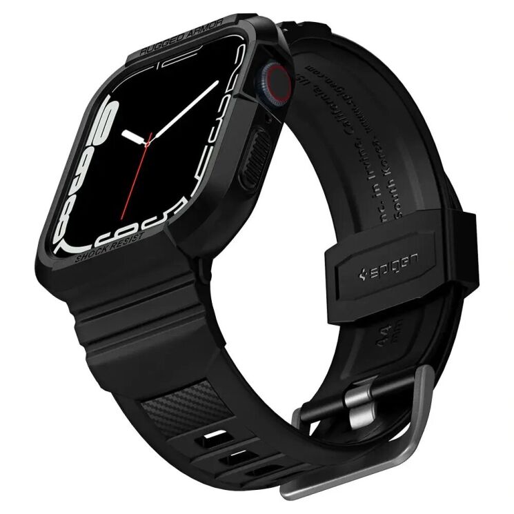 Защитный чехол Spigen (SGP) Rugged Armor Pro (FW) для Apple Watch 44 / 45 mm - Black: фото 4 из 16