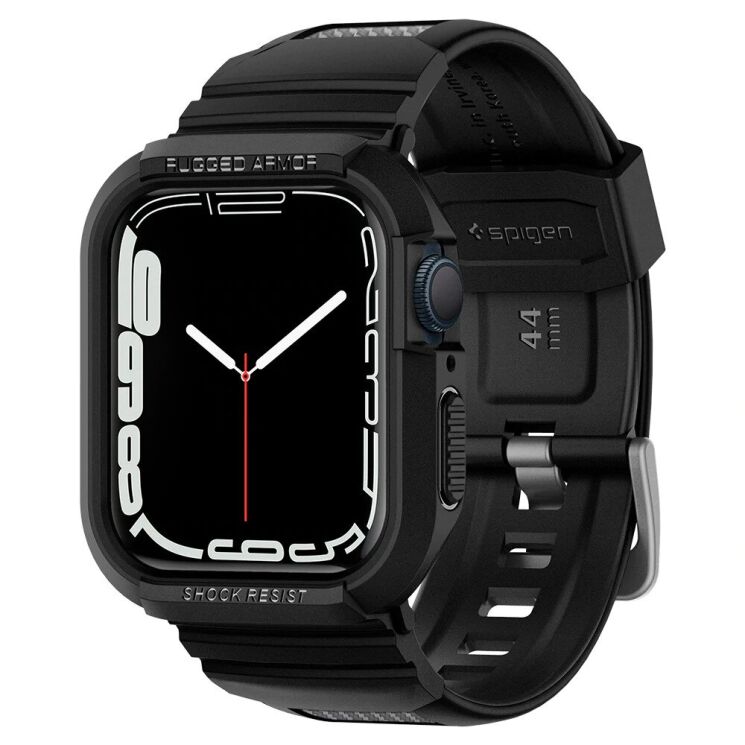 Защитный чехол Spigen (SGP) Rugged Armor Pro (FW) для Apple Watch 44 / 45 mm - Black: фото 1 из 16