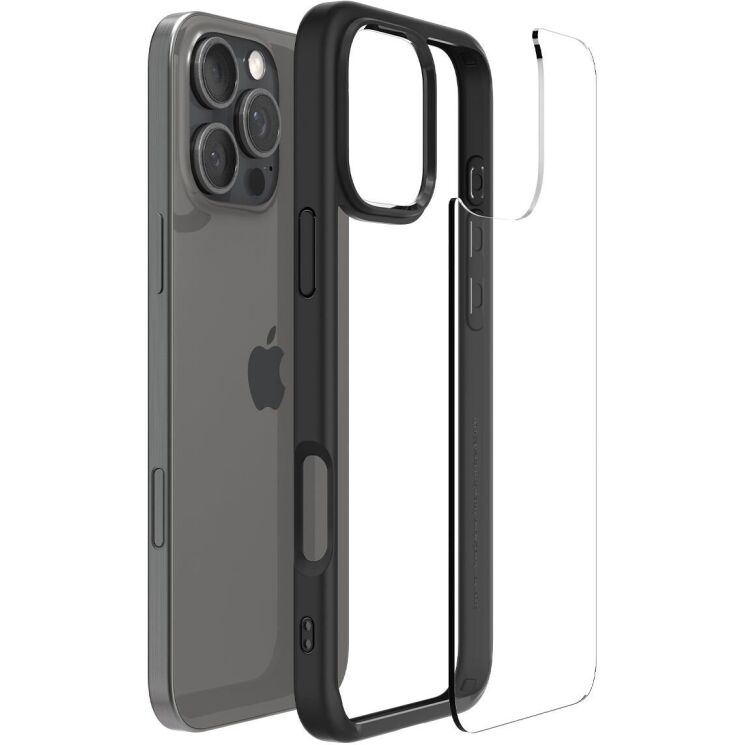 Защитный чехол Spigen (SGP) Ultra Hybrid для Apple iPhone 16 Pro - Matte Black: фото 4 из 13