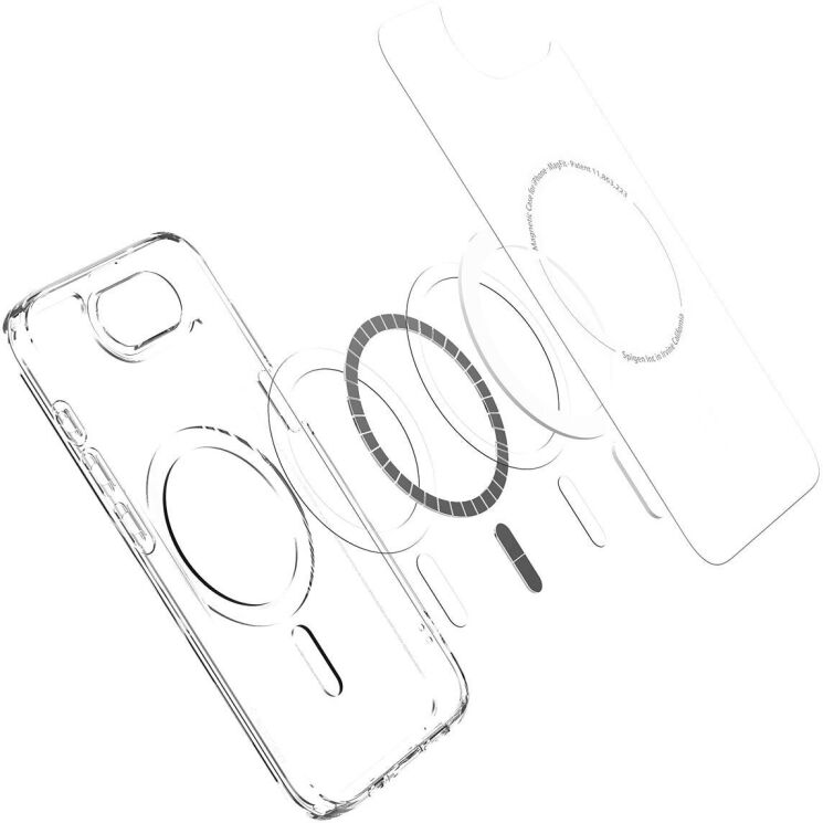 Защитный чехол Spigen (SGP) Ultra Hybrid (MagFit) для Apple iPhone 16e (ACS09145) - Frost White: фото 7 из 15