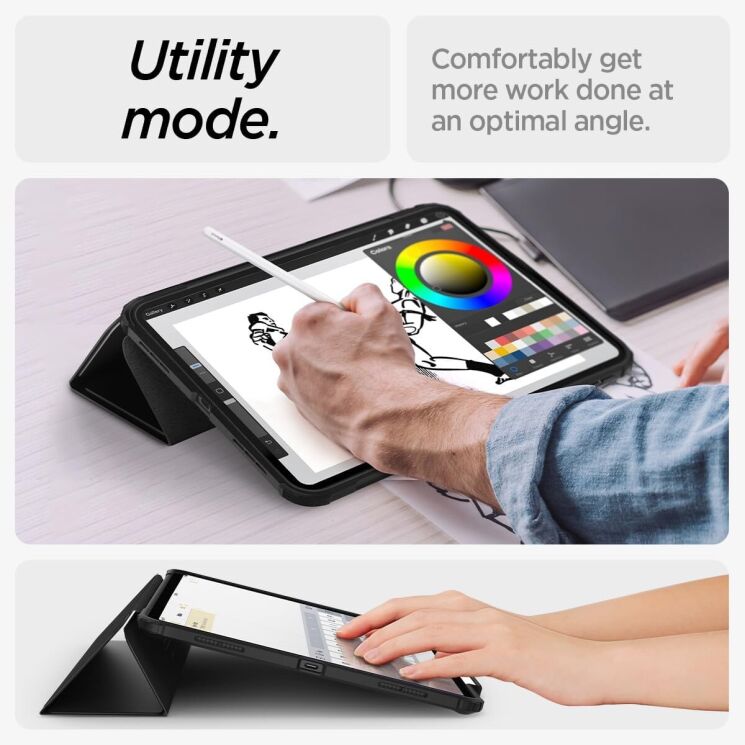 Захисний чохол Spigen (SGP) Ultra Hybrid Pro для Apple iPad Air 13 M3/M2 (2025/2024) - Black: фото 17 з 18