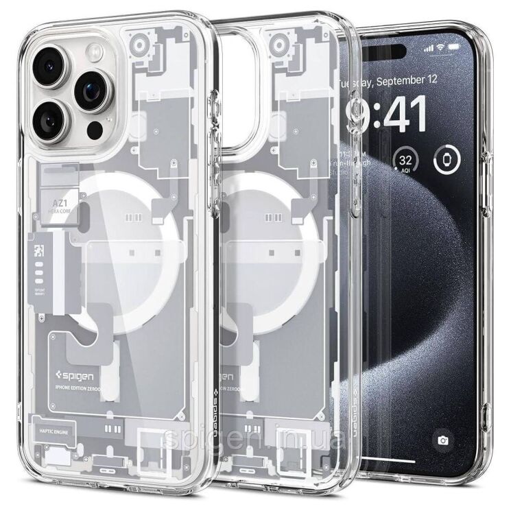 Защитный чехол Spigen (SGP) Ultra Hybrid Zero One (MagFit) для Apple iPhone 15 Pro - One White: фото 1 из 17