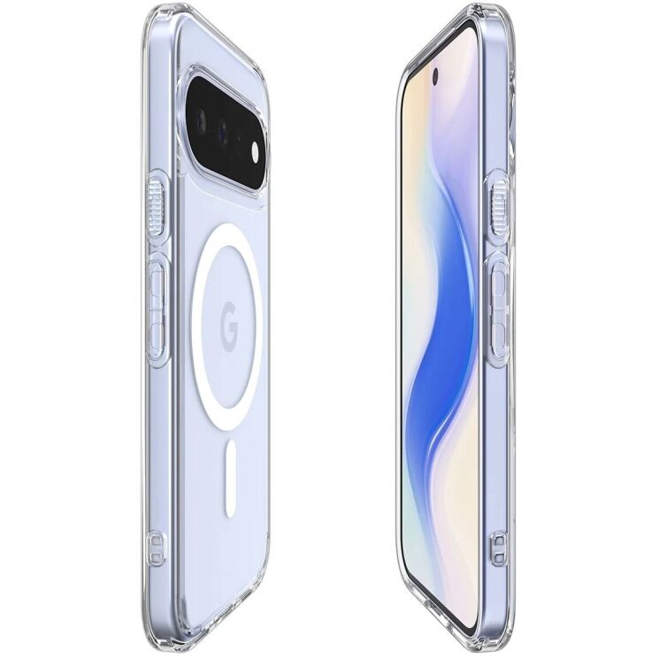 Защитный чехол Spigen Ultra Hybrid MagSafe Compatible для Google Pixel 11 (ACS11441) - Clear / White: фото 5 из 12