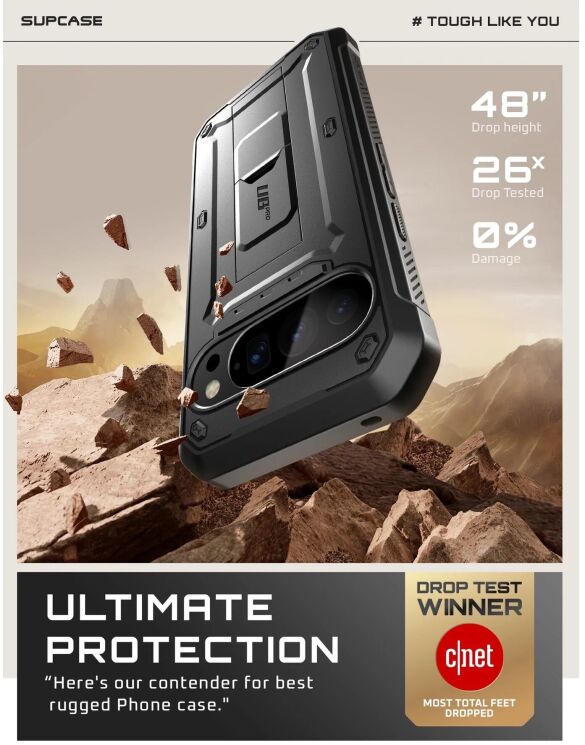 Защитный чехол Supcase Unicorn Beetle Pro для Google Pixel 10 Pro XL (843439158573) - Black: фото 7 из 11