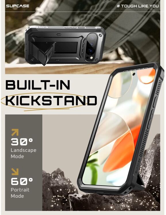 Защитный чехол Supcase Unicorn Beetle Pro для Google Pixel 10 Pro XL (843439158573) - Black: фото 8 из 11