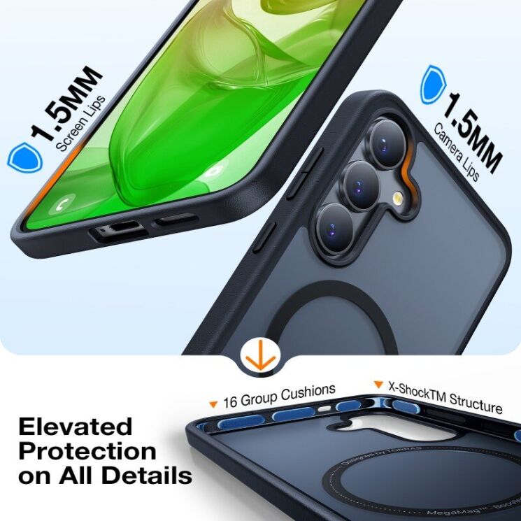 Защитный чехол TORRAS Guardian-Mag (with MagSafe) для Samsung Galaxy S26 Plus - Clear: фото 2 из 6